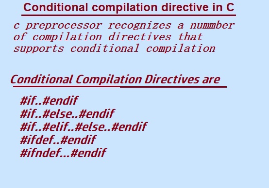 Conditional compilation directives in C are preprocessing instructions that allow parts of the program to be included or excluded based on the conditions of the execution. These instructions are processed before the actual compilation of the code. 